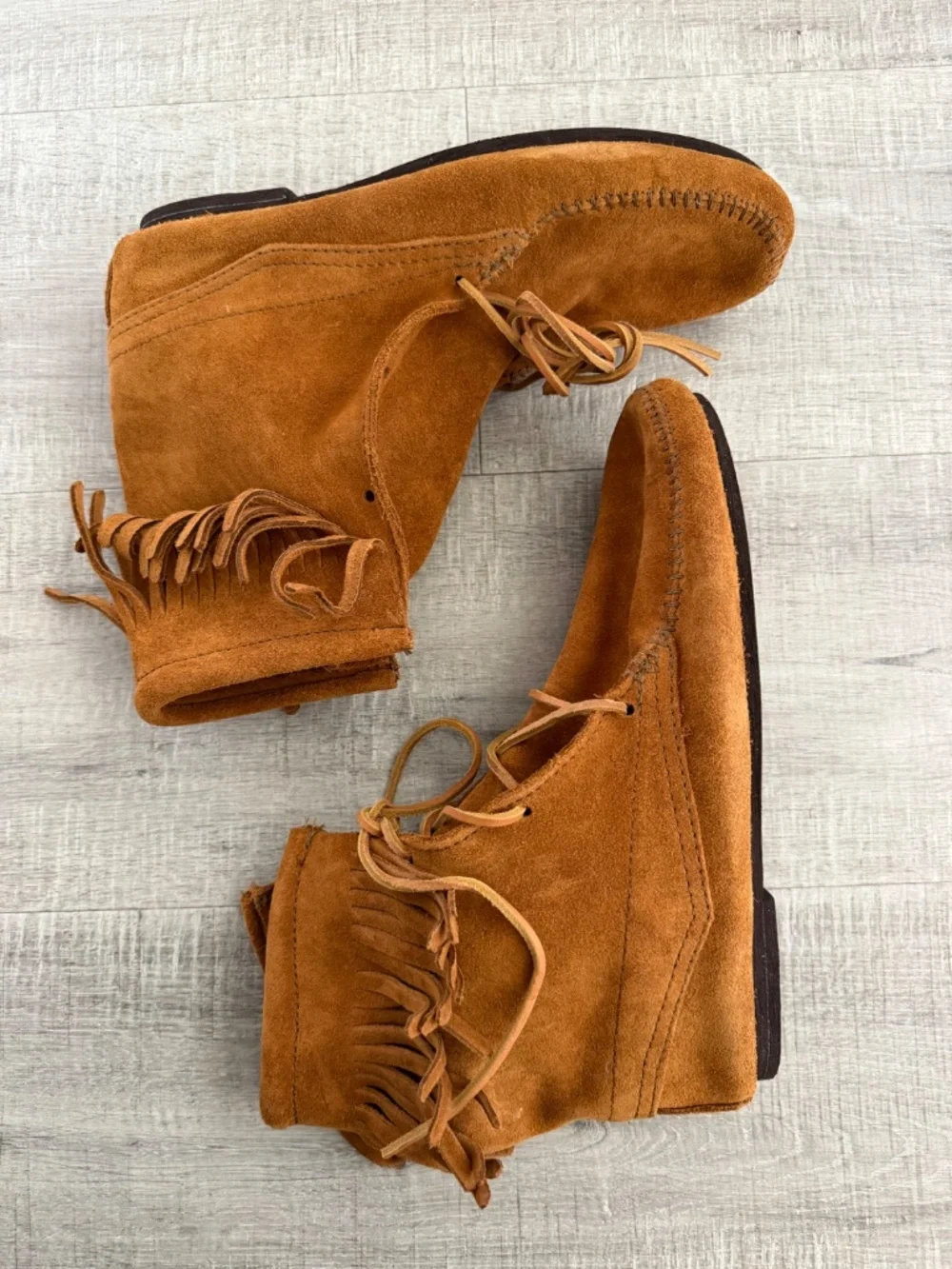 Minnetonka  Fringe Ankle Boots New